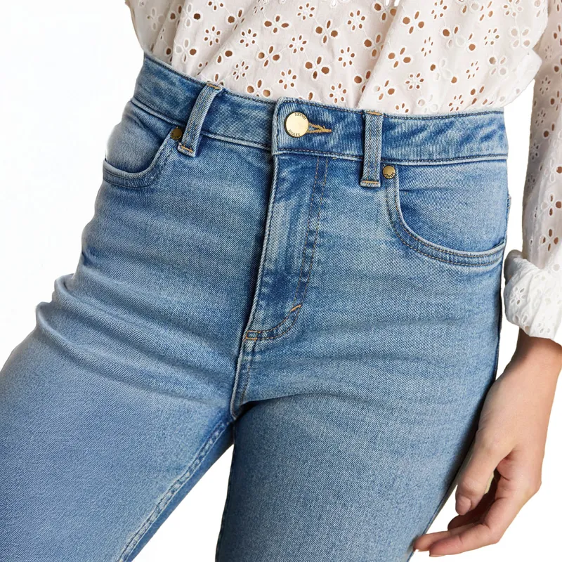 Joules Skinny Fit Mid-Rise Womens Jeans - Blue-10