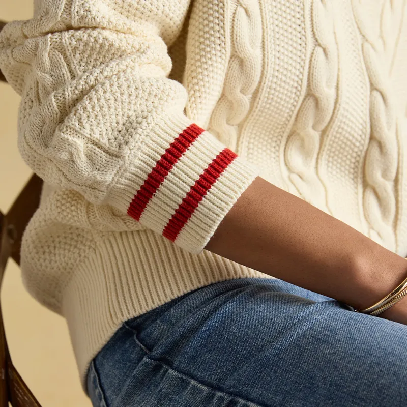 Joules Dibly Womens Relaxed Fit Knitted Jumper - Cream-8