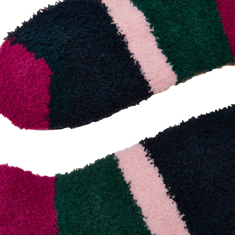 Joules Womens Fluffy Socks - Berry Red-2