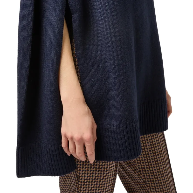 Joules Womens Knitted Cape - Navy-2