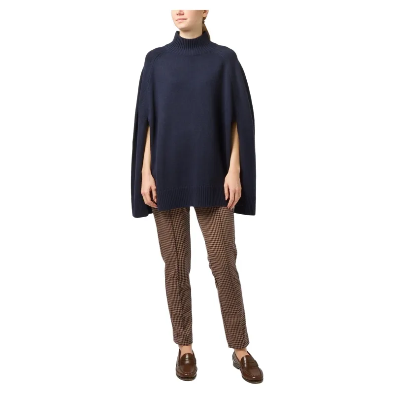 Joules Womens Knitted Cape - Navy-4