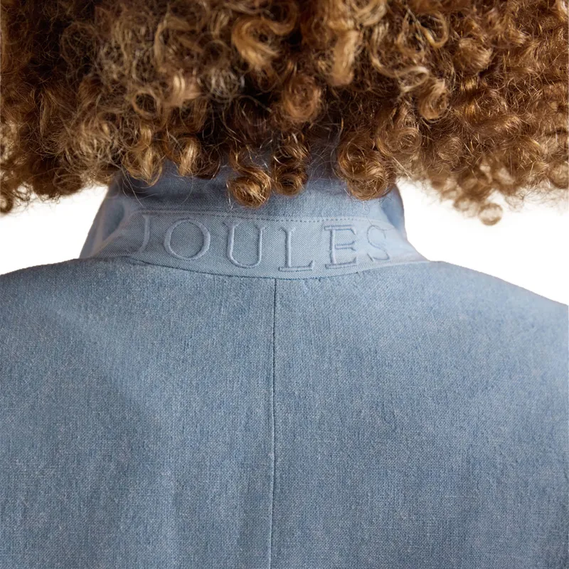 Joules Linen Blend Womens Blazer - Light Blue-6