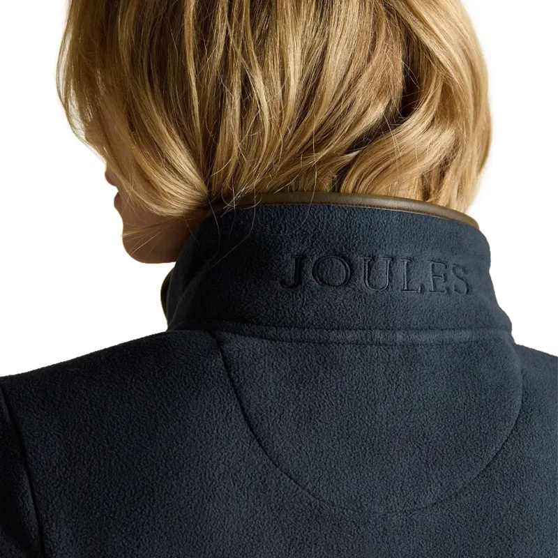 Joules Heritage Womens Longline Zip Up Polar Fleece Jacket - Navy-6