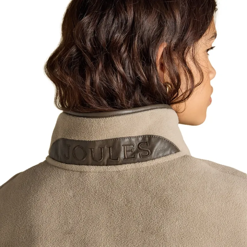 Joules Heritage Fleece Womens Short Cape - Mink Brown-5