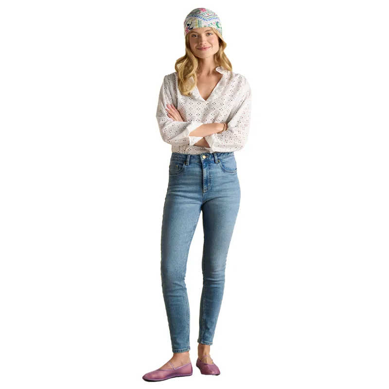 Joules Skinny Fit Mid-Rise Womens Jeans - Blue-3