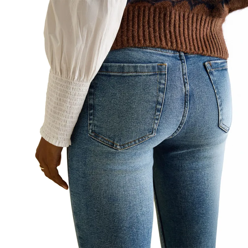 Joules Skinny Fit Mid-Rise Womens Jeans - Blue-7