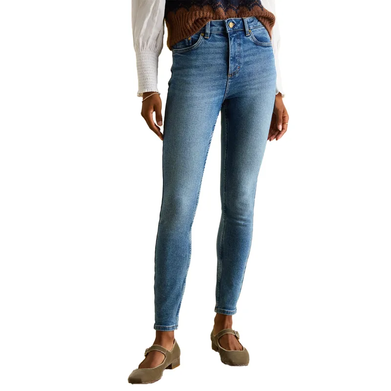 Joules Skinny Fit Mid-Rise Womens Jeans - Blue-5