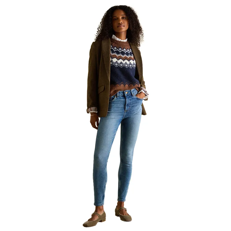 Joules Skinny Fit Mid-Rise Womens Jeans - Blue-11