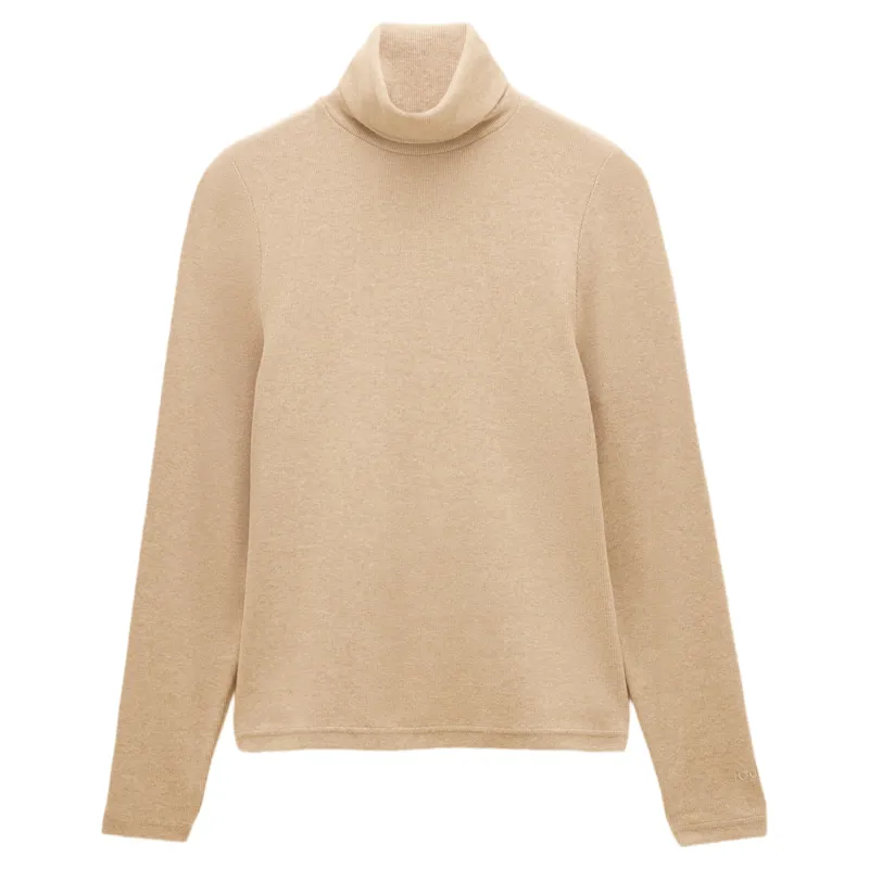 Joules Womens Warm Handle Rib Roll Neck Long Sleeve Top - Oat Marl-2