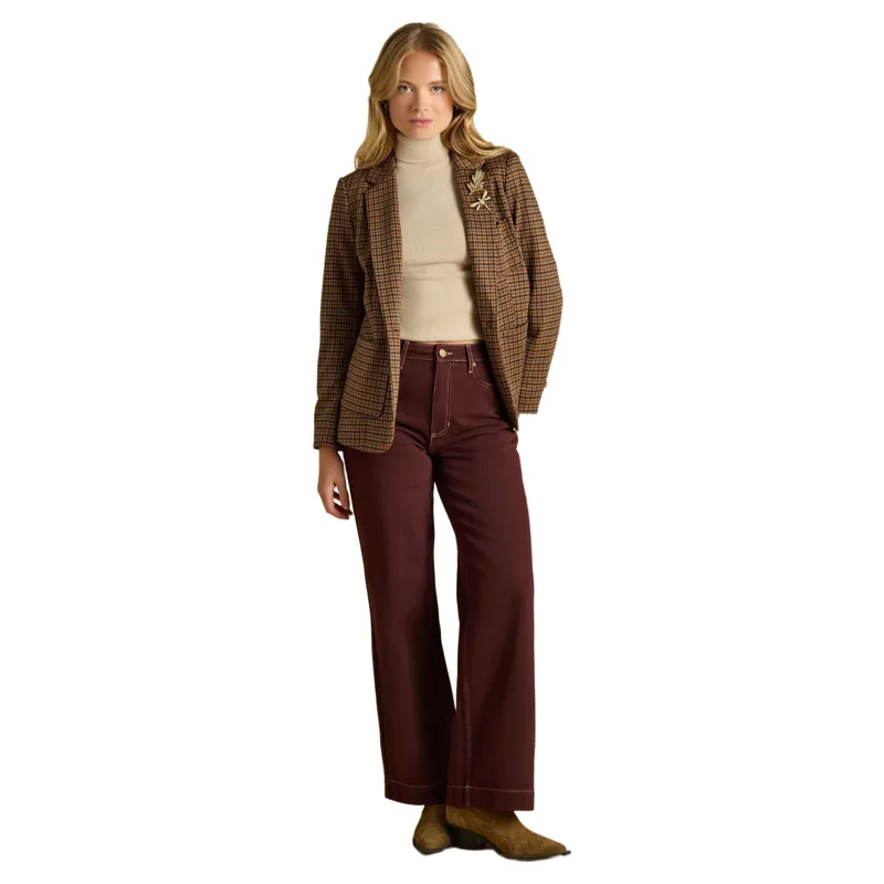 Joules Womens Warm Handle Rib Roll Neck Long Sleeve Top - Oat Marl-3