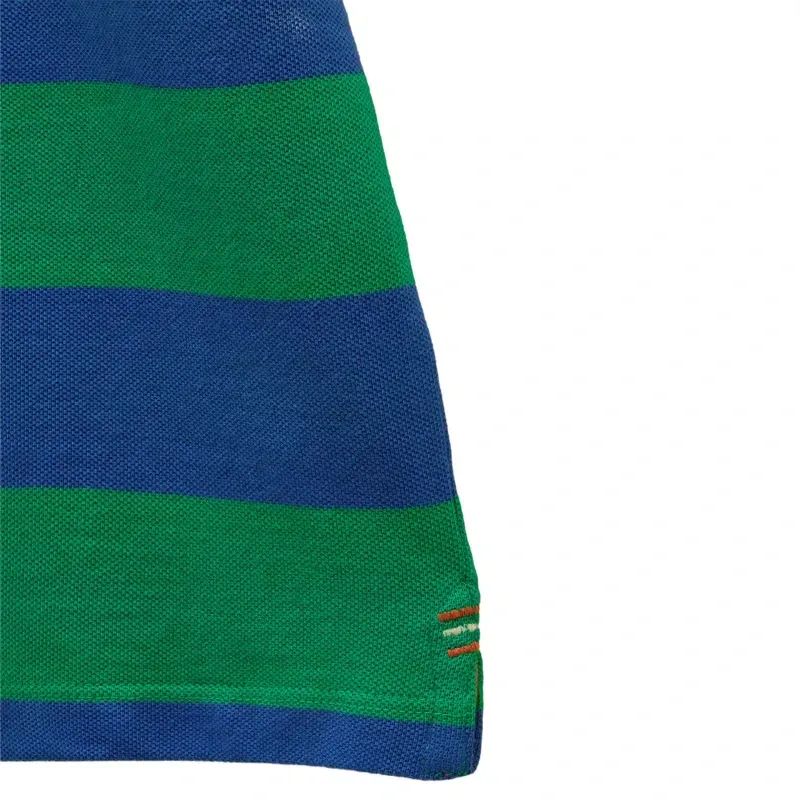 Joules Woody Junior Boys Polo Shirt - Green/Blue/Stripe-3