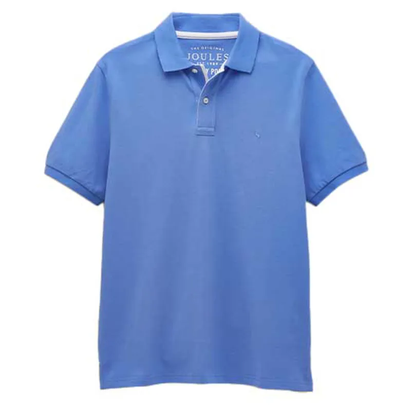 Joules Woody Mens Cotton Pique Polo Shirt - Blue-1