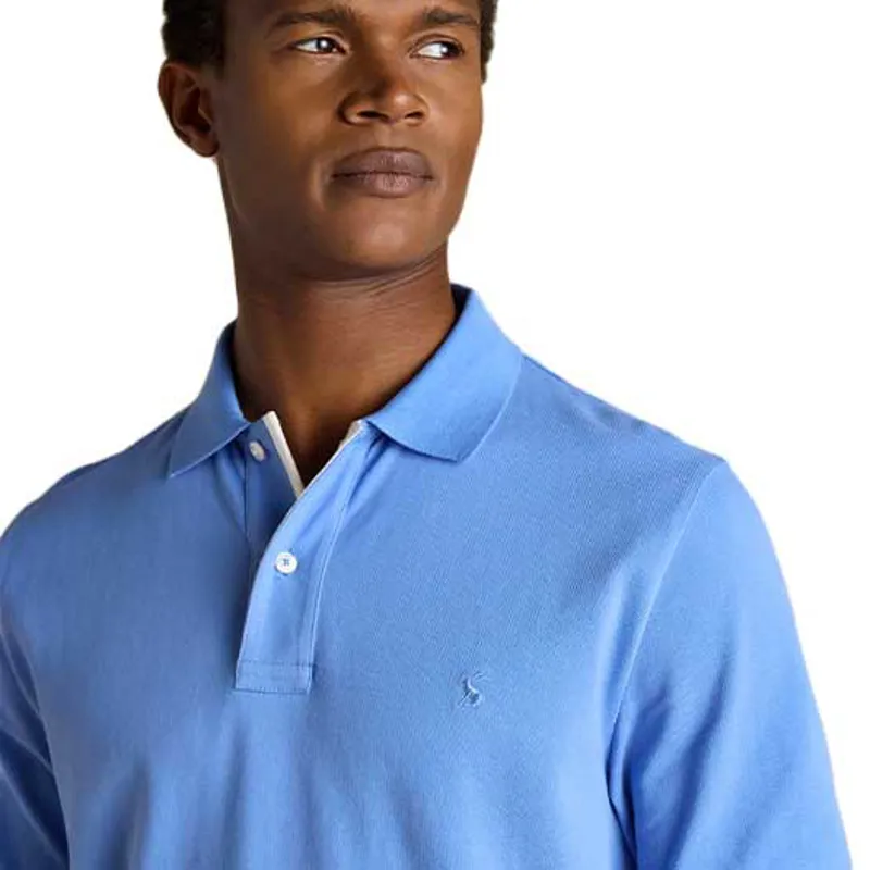 Joules Woody Mens Cotton Pique Polo Shirt - Blue-3