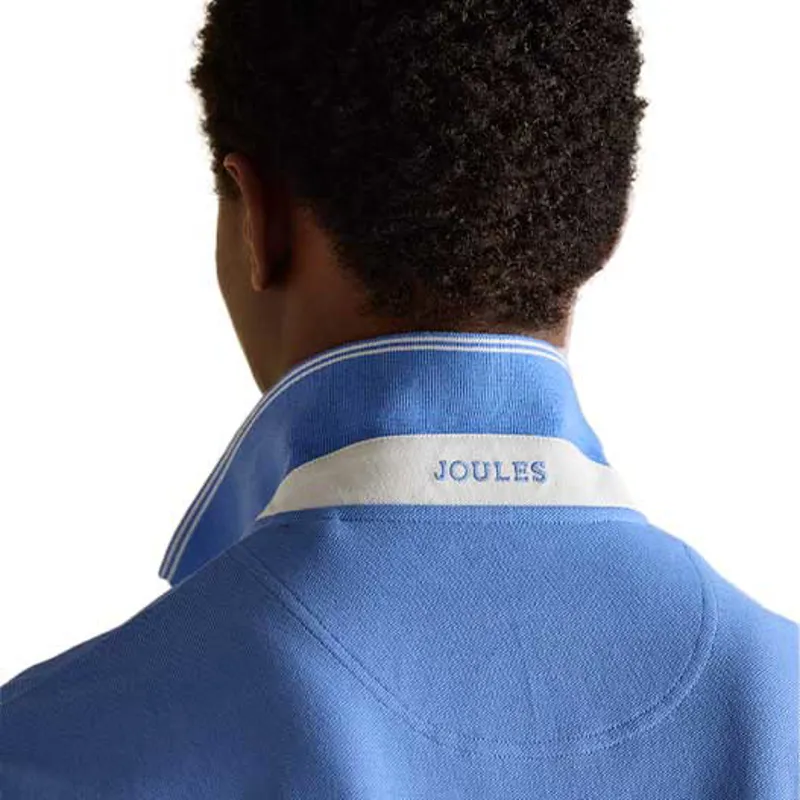 Joules Woody Mens Cotton Pique Polo Shirt - Blue-4