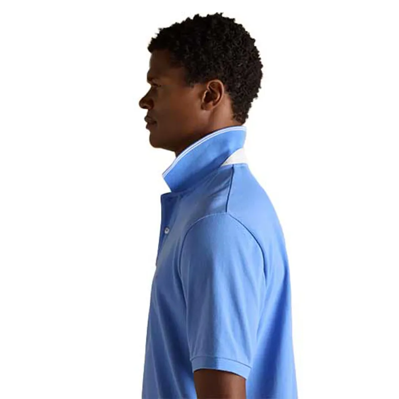 Joules Woody Mens Cotton Pique Polo Shirt - Blue-5