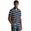 Joules Woody Stripe Mens Cotton Pique Polo Shirt - Navy/White