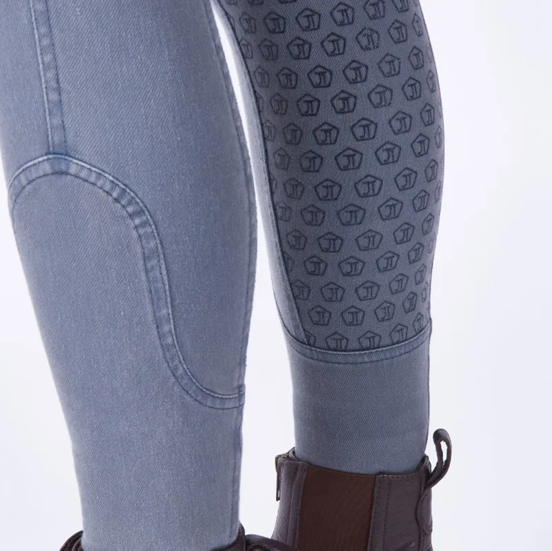 Just Togs Just Jeans Full Grip Ladies Riding Tights - Grey-4