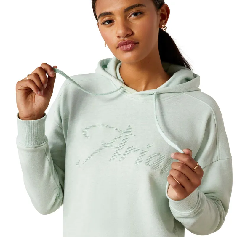 Ariat Just Ladies Hoodie - Beach Glass Heather-2