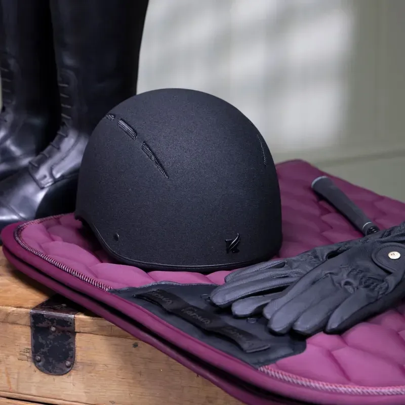 Karben Icon Adjust Young Rider Jockey Skull Riding Hat - Black-3