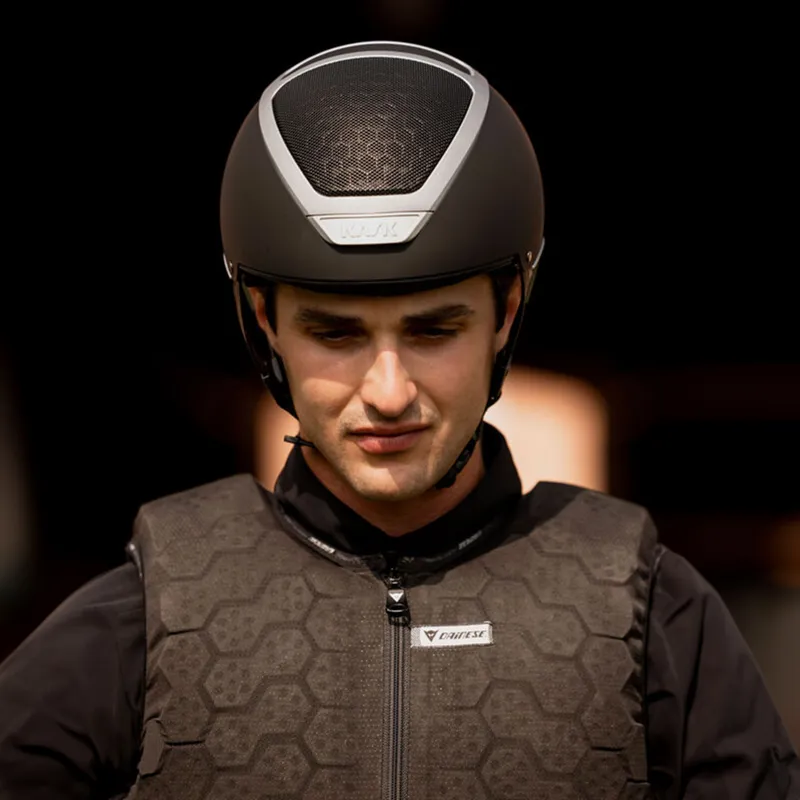 KASK Dogma XC Skull Riding Hat - Black/Silver-1