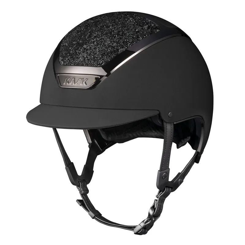 KASK Dogma Chrome Crystals Midnight Riding Hat Black