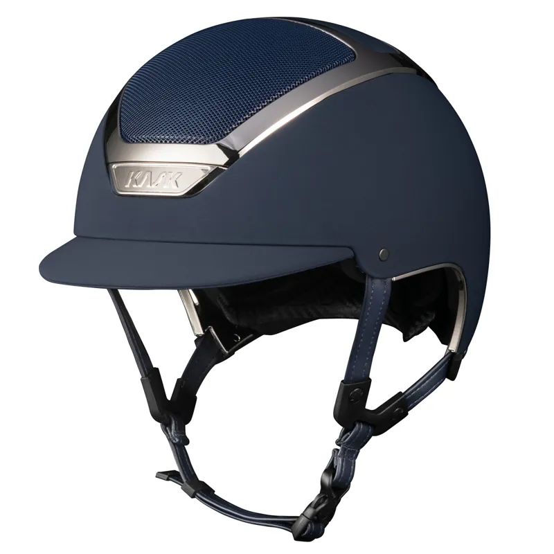 KASK Dogma Chrome Riding Hat - Navy/Silver