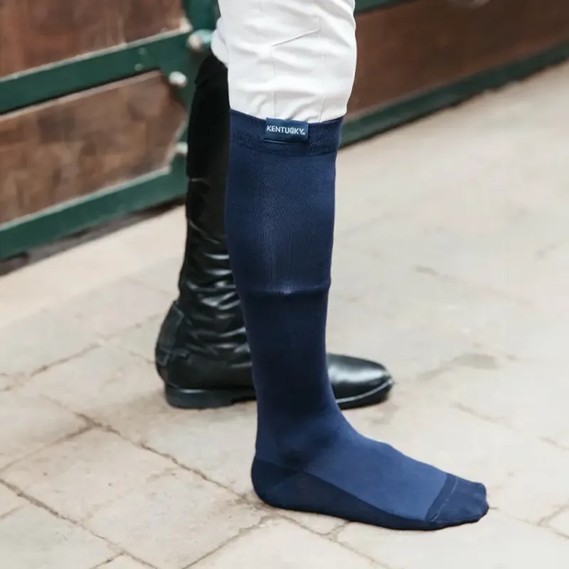 Kentucky Achillies Gel Unisex Tall Riding Socks - Navy-1