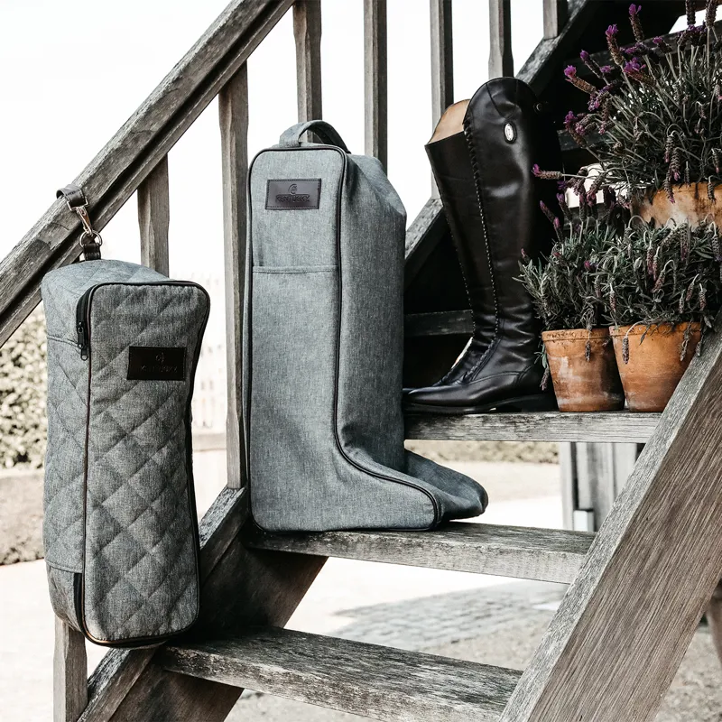 Kentucky Boot Bag with Faux Fur Lining - Grey-1