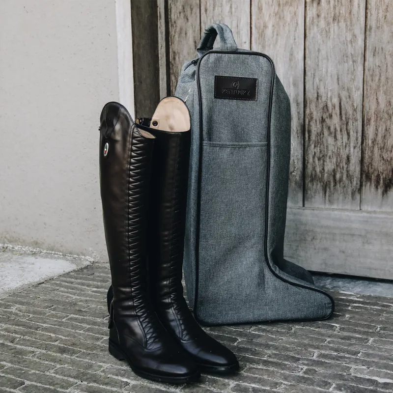 Kentucky Boot Bag with Faux Fur Lining - Grey-5
