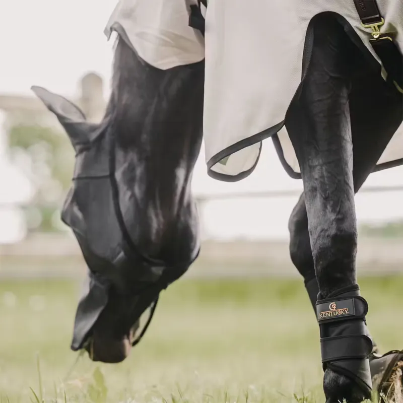 Kentucky Classic Fly Mask With Ears and Nose - Black-5