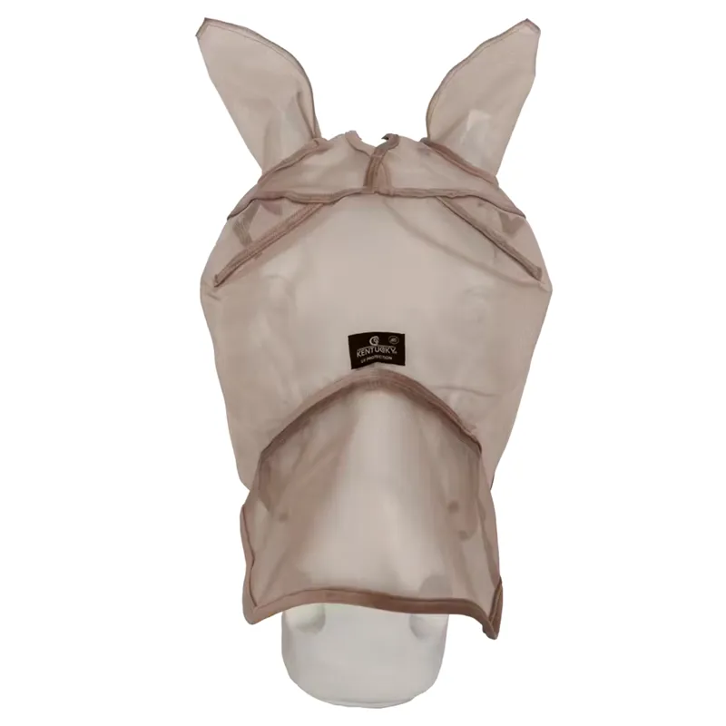 Kentucky Classic Fly Mask with Ears and Nose - Beige-2