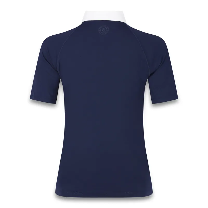 Kentucky Classic Womens Glitter Zipper Show Shirt - Navy-1