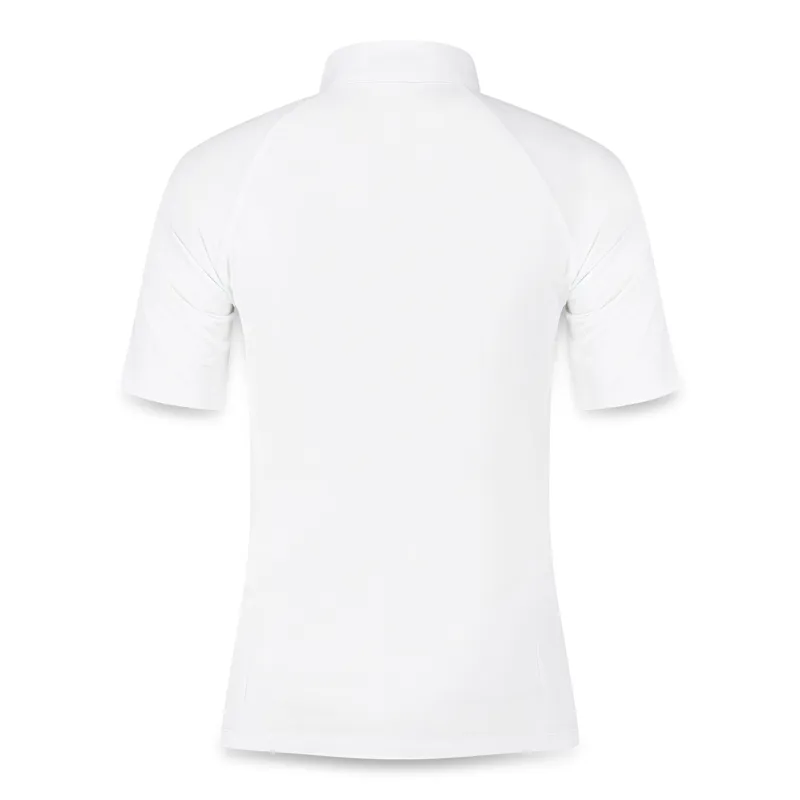 Kentucky Classic Womens Glitter Zipper Show Shirt - White-1