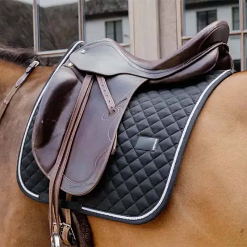 Kentucky Horsewear Diamond Rope Dressage Saddlecloth - Black-2