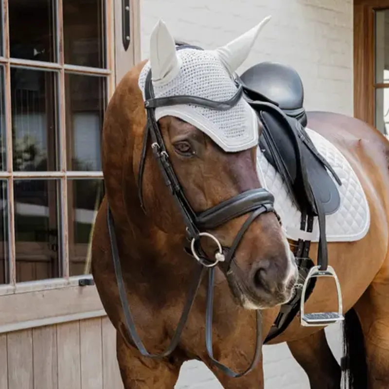 Kentucky Wellington Diamond Rope Soundless Ear Fly Veil - Grey-3