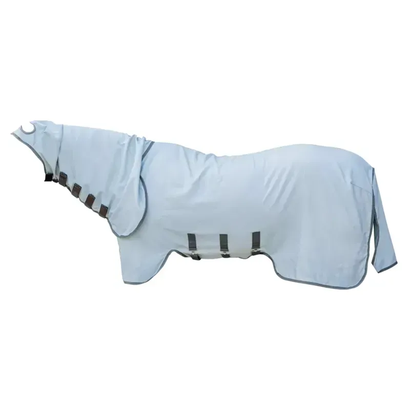 Kentucky Eczema Fixed Neck Fly Rug - Grey-3