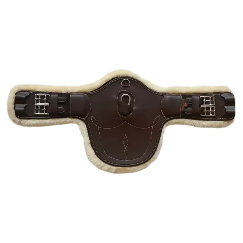 Kentucky Faux Sheepskin Short Stud Girth - Brown/Natural