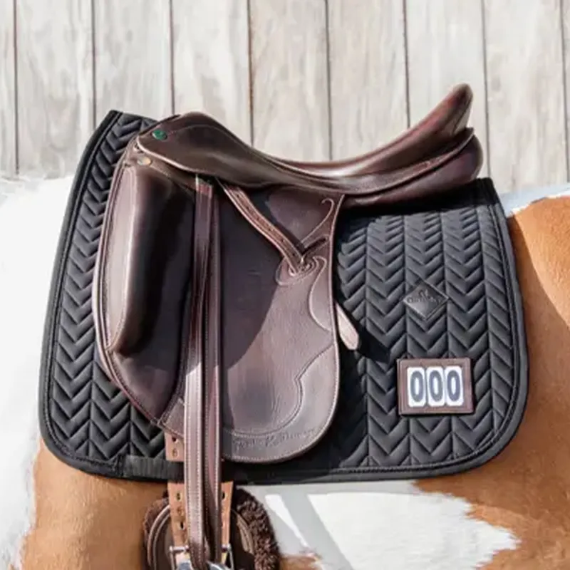Kentucky Fishbone Competition Dressage Number Saddlecloth - Black