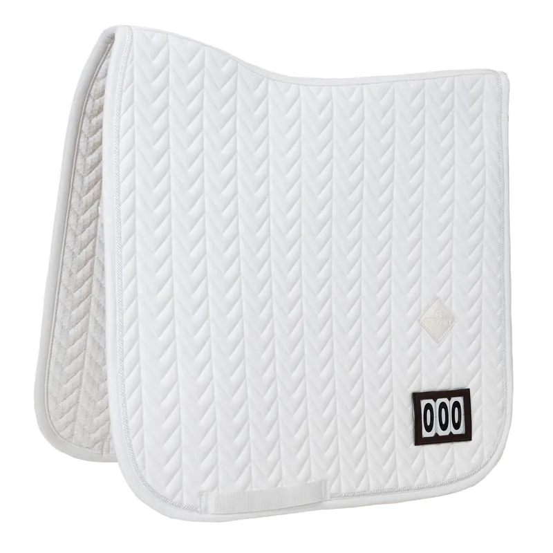 Kentucky Fishbone Competition 2 Numbers Dressage Saddlecloth - White-1