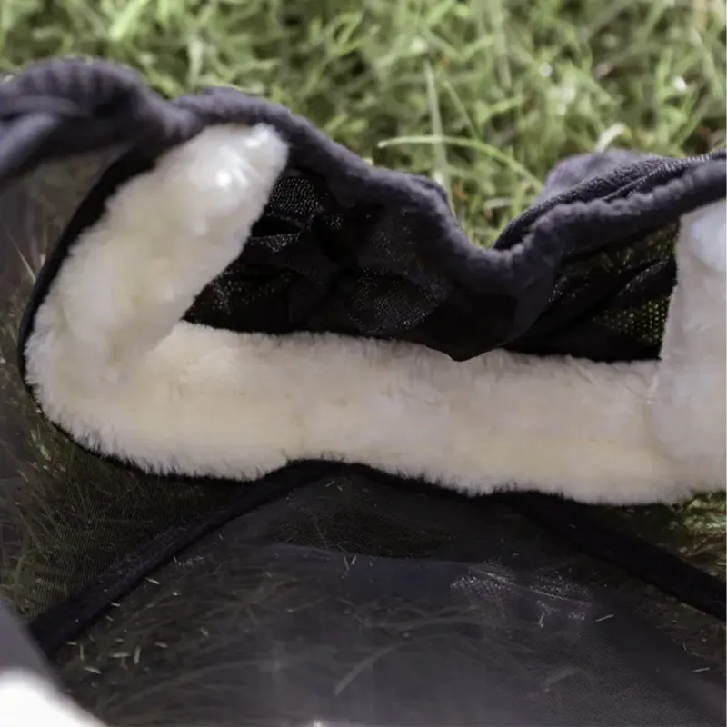 Kentucky Skin Friendly Fly Mask with Ears - Black-4