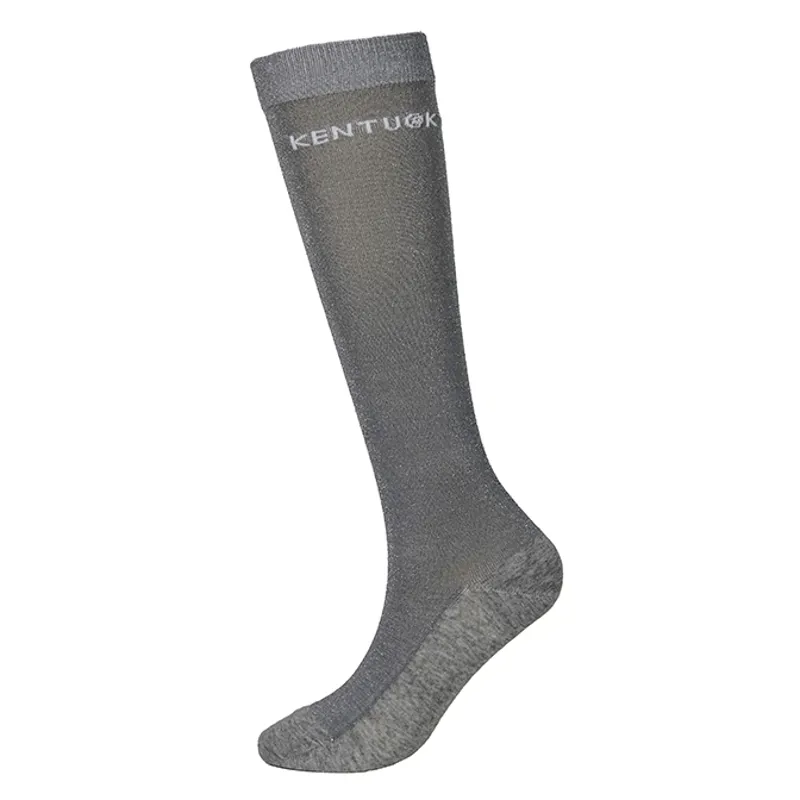 Kentucky Glitter Ladies Tall Riding Socks - Grey