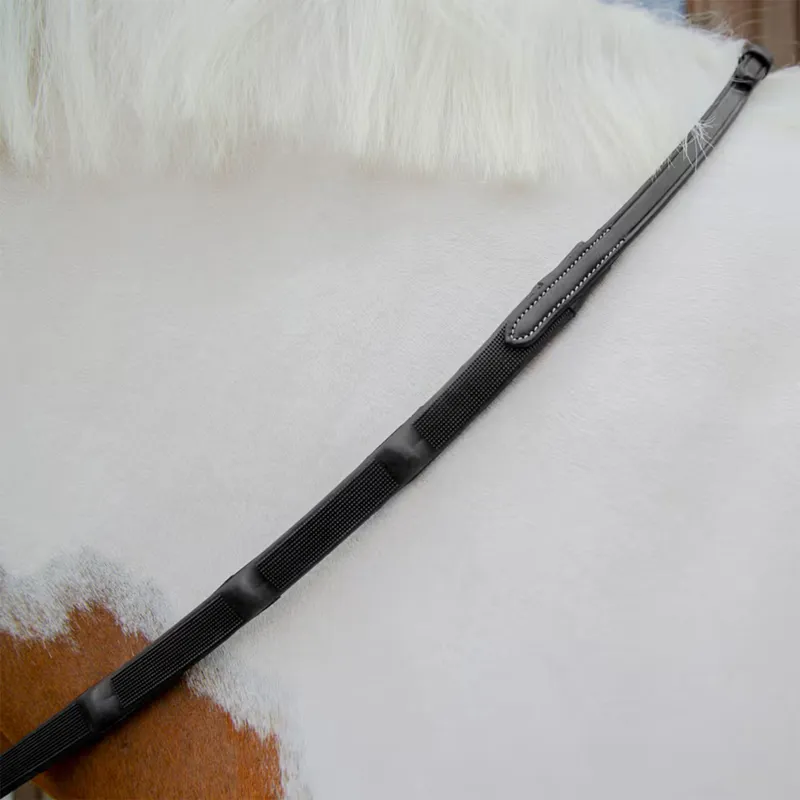 Dy'On Working 1/2 Rubber Reins with 7 Integrated Stops - Black