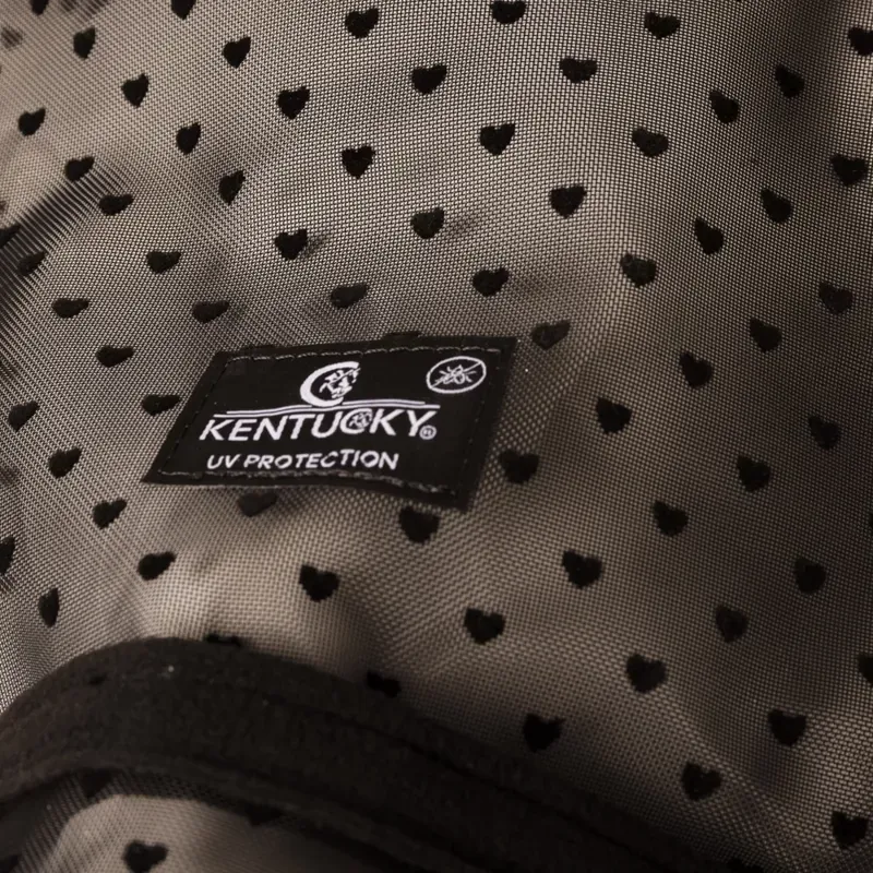 Kentucky Heart Fly Mask with Ears and Nose - Black-7