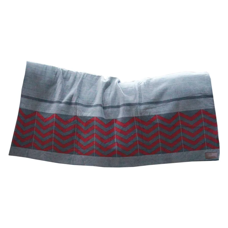 Kentucky Square Heavy Fleece Fishbone Rug - Bordeaux-1