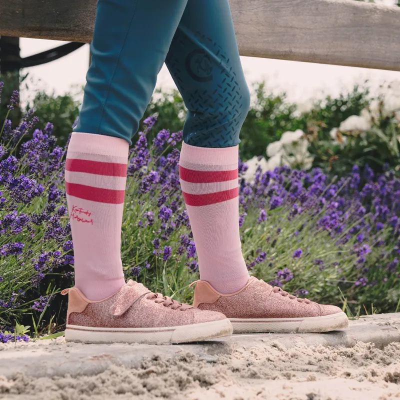 Kentucky Junior Stripes Socks 2 Pack - Pink/Light Rose-1