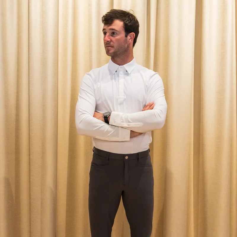 Kentucky Classic Mens Long Sleeve Show Shirt - White-4