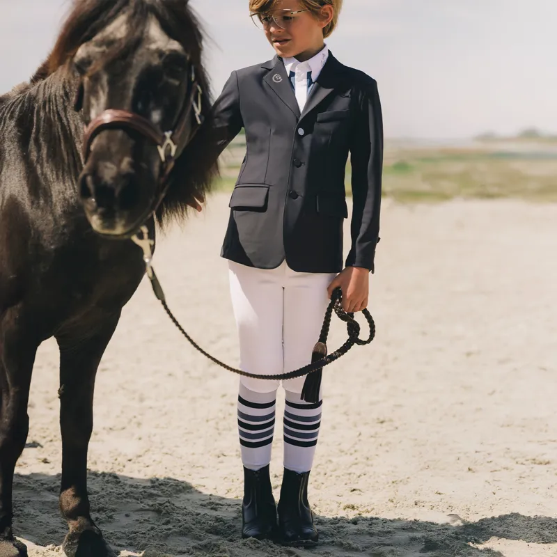 Kentucky Mexico City Junior Boys Knee Grip Compeition Breeches - White-3