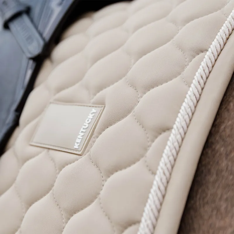 Kentucky Rubber Logo Onion Quilt Dressage Saddlecloth - Beige-2