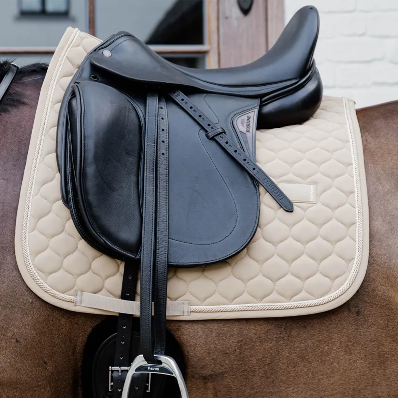 Kentucky Rubber Logo Onion Quilt Dressage Saddlecloth - Beige-1