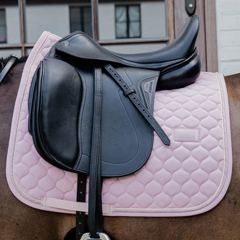 Kentucky Rubber Logo Onion Quilt Dressage Saddlecloth - Light Pink-1